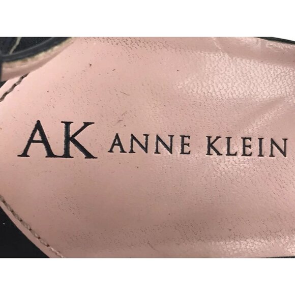 Anne Klein Womens Black Leather Open Toe‎ Slingback Stiletto Heel Size US 8.5 M - Picture 8 of 9